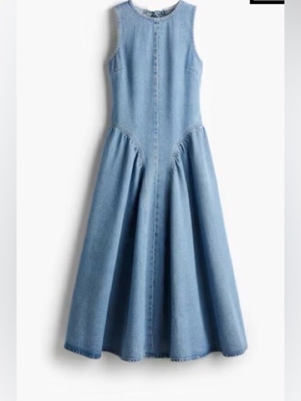 H&M Light Blue Denim Open-Back Dress NWT